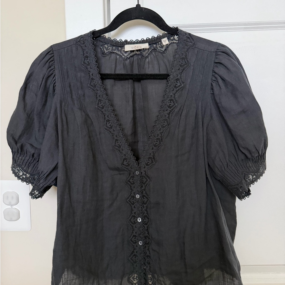 Doen Brigitta Top - Black - Large